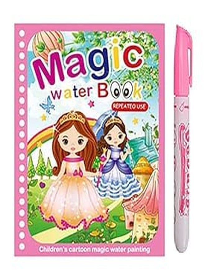 Agroha Reusable Magic Water Painting Book with Magic Doodle Pen for Kids, 12 Themes Drawing Sheets for Kids,Toddlers & Child Educational Toy Magic Book (2Pc) (Color As per Availability) - Image 1